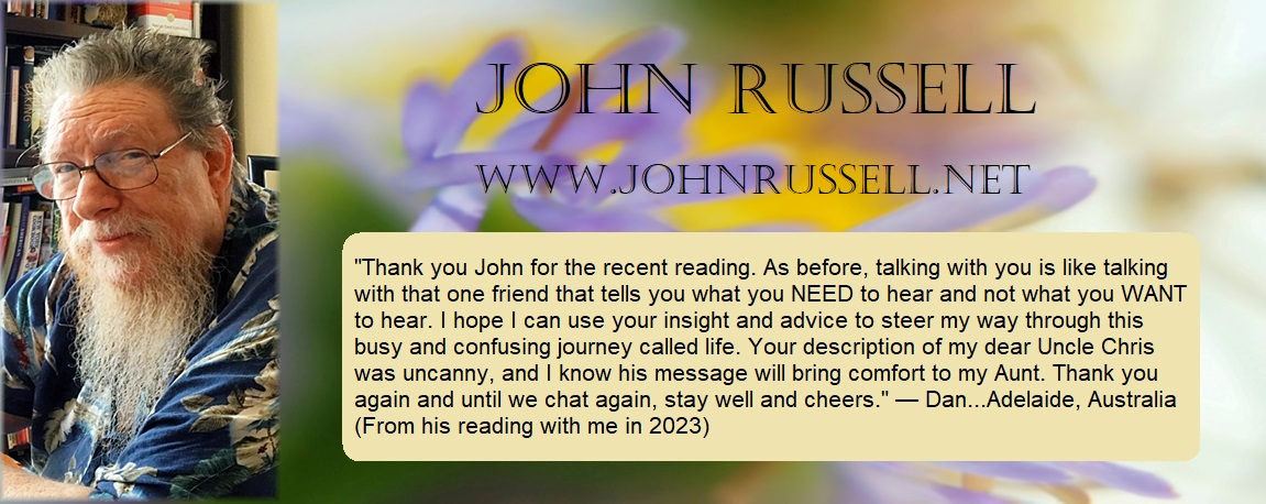John Russell, Psychic, Paranormal Investigator, Author